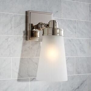 Pottery Barn Pearson Traditional Sconce 10" Polished Nickel Wall Decor Light NEW